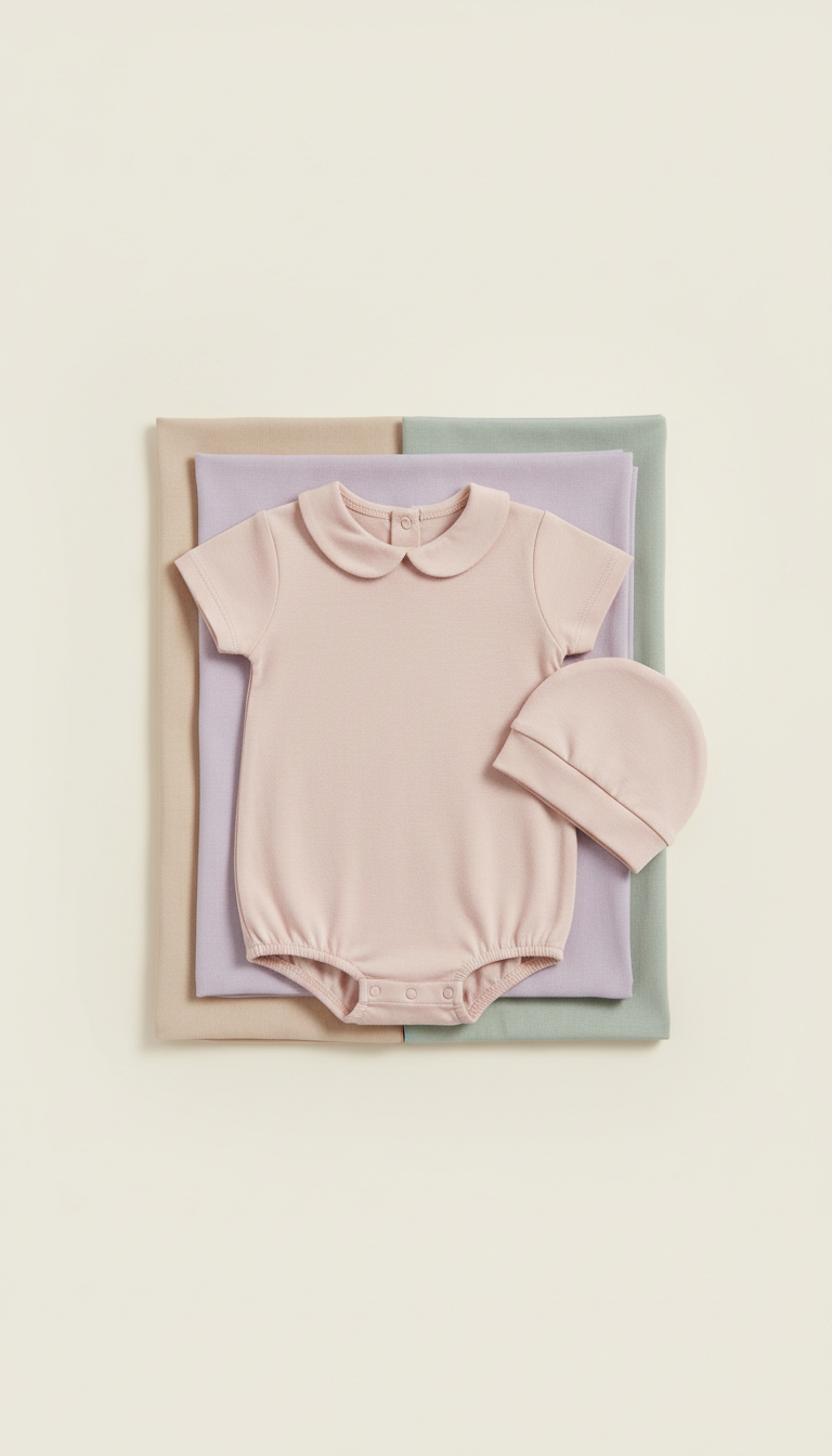 Blush Organic Cotton Baby Romper Set
